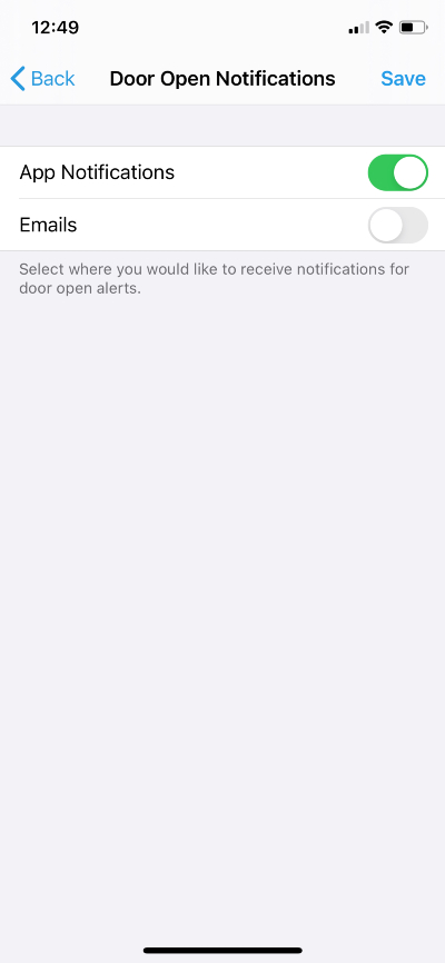 Manage door open notifications in the ButterflyMX app