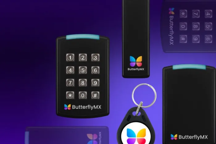 ButterflyMX, shown here, offers the best key card and key fob system.