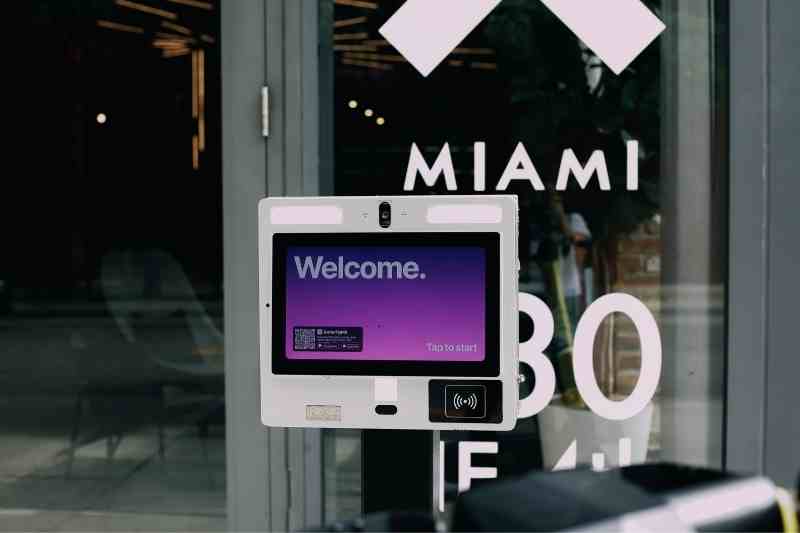 Video intercom at entrance.