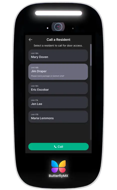 intercom resident directory