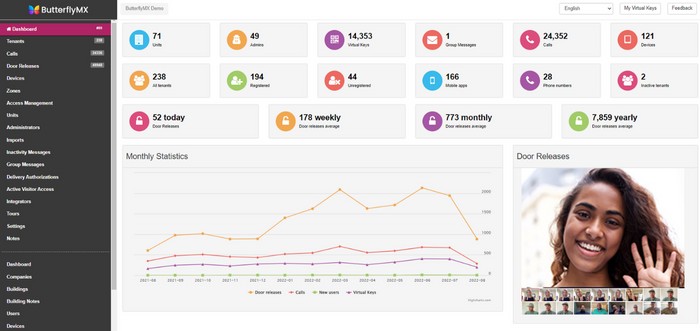 ButterflyMX OS Dashboard