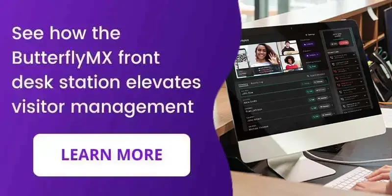 ButterflyMX front desk station