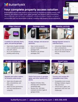 Access control products fact sheet