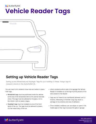 butterflymx-vehicle-tags-installation-guide How to set up windshield tags