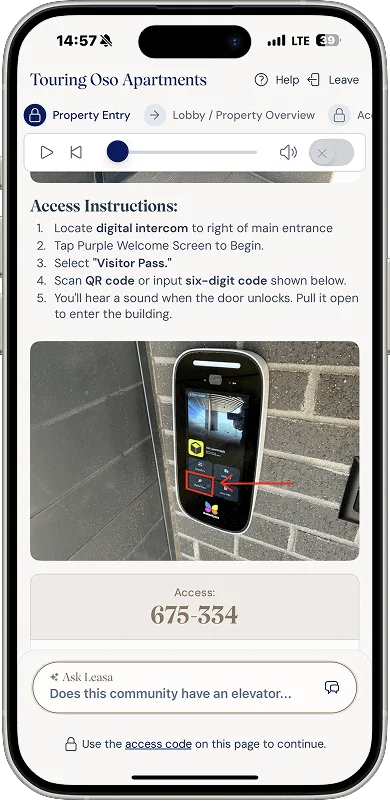 Aigentless ButterflyMX visitor pass